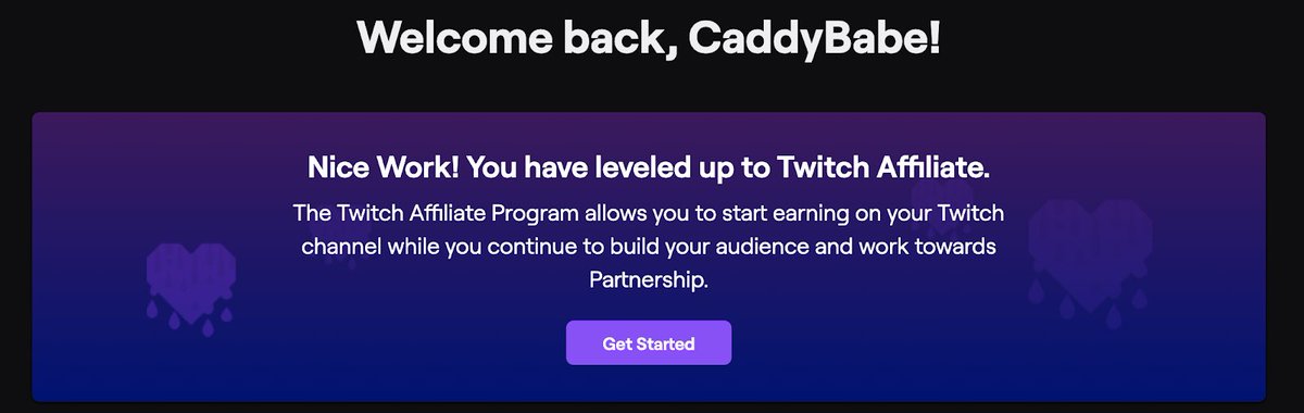 CaddyBab3's tweet photo. So pumped to announce we reached Twitch Affiliate!! Thanks to those of you who have tuned in! Gotta keep growing though... #BrickByBrick https://t.co/hAvUfZfIxm