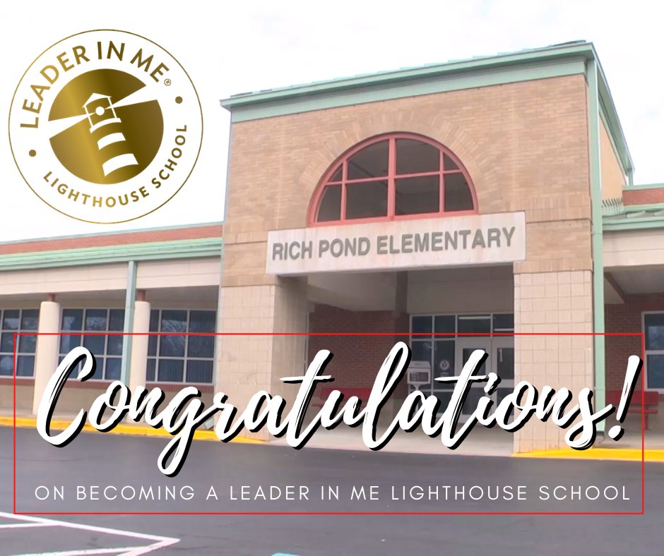 Congratulations <a href="/RichPondElement/">Rich Pond Elementary</a> for becoming <a href="/TheLeaderinMe/">The Leader in Me</a> Lighthouse Status! 

This makes the 10th <a href="/WarrenCoSchools/">Warren Co Schools</a> school to become Lighthouse Status!