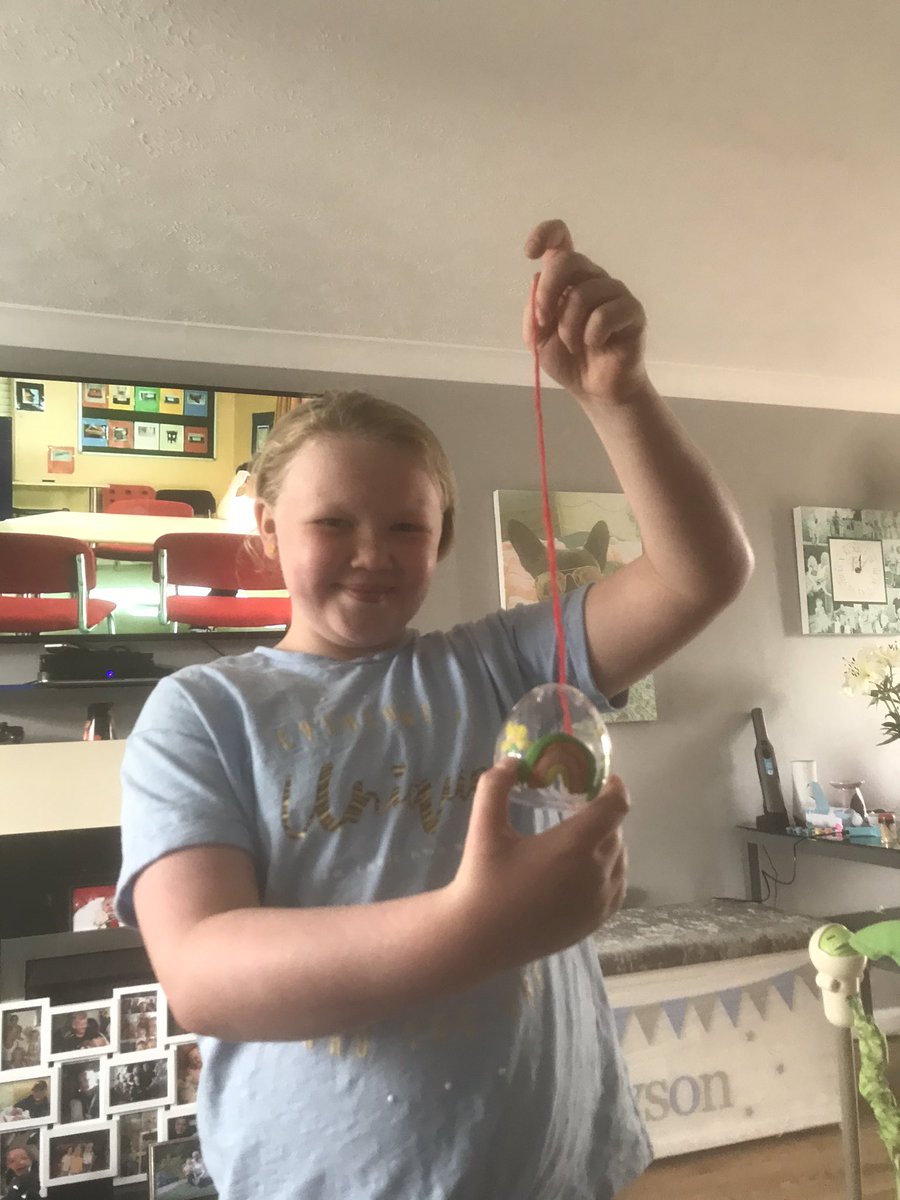 MacChannie's tweet photo. @Newlands_PS poppy has used kitchen roll holder to make bracelets. She also has used a dummy holder to make a bauble for the Christmas tree 🎄 challenge 8 https://t.co/FvzujKhESk