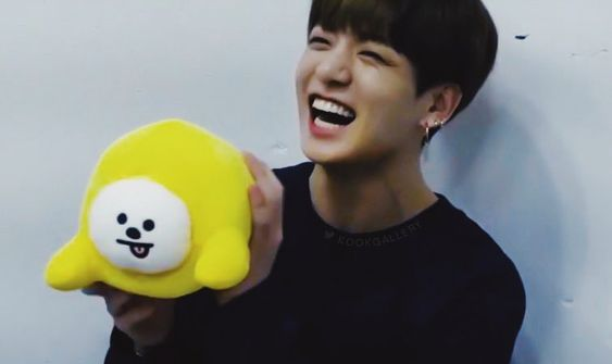 jungkook loves plushies