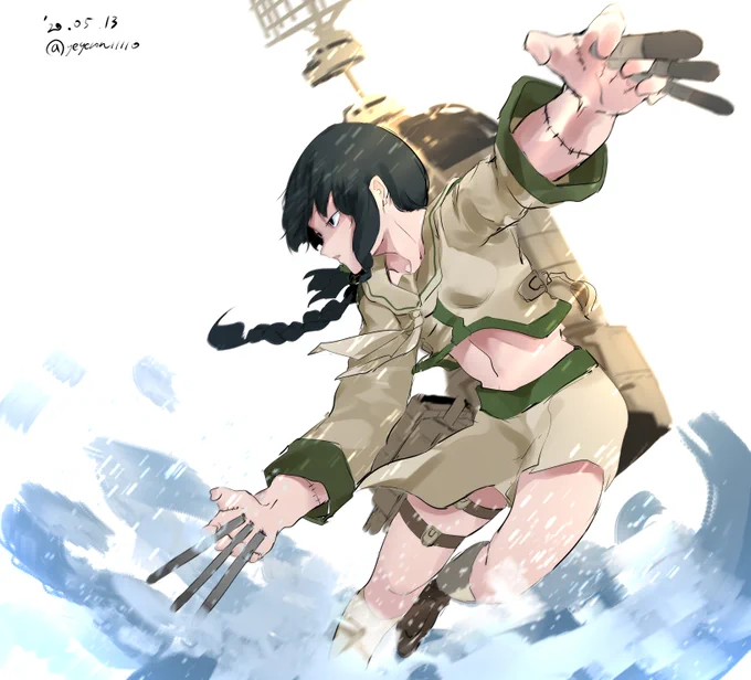 「こう見えて、決戦兵力だかんね」

1hオーバーです。

#艦これ版深夜の真剣お絵描き60分一本勝負
#艦これ版真剣お絵描き60分一本勝負_20200513

#げげの箱庭 