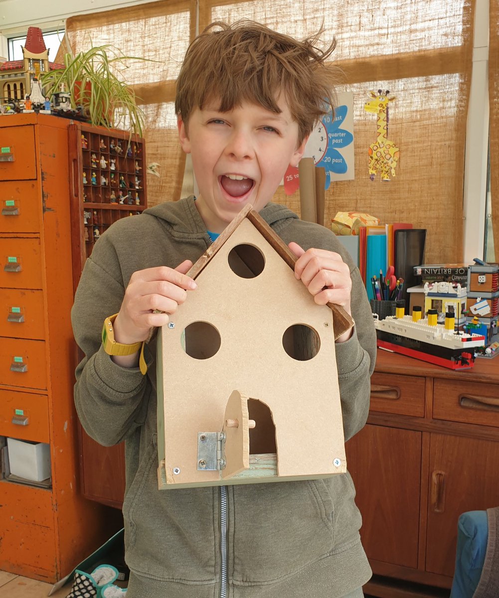 eliistender10's tweet photo. Can't tell you how proud I am of our youngest, he struggles with severe dyslexia which means he still finds it very difficult to read &amp; write even very basic words. But during lockdown he has been learning new skills &amp; built this wonderful birdhouse all by himself! https://t.co/FJZEbsbmpN