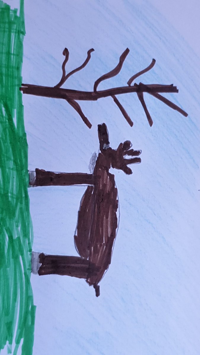 RachelGarton6's tweet photo. @Acreheads7ST @Smeaton2019 #SmilerTasks lilah's reindeer for the mini art gallery https://t.co/vf4cDgwNlQ