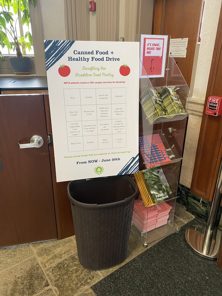 netacaremass's tweet photo. #NETACares at #NETABrookline is hosting a canned food/healthy food drive to benefit @BrooklineFood!
Benefiting residents in need & students who struggle to eat because of covid-19 implications.
On your next visit, ask any staff member for more information. Every bit helps! https://t.co/NvymdVdric