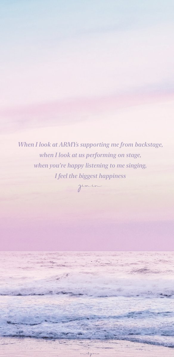 jimin - when you& #39;re happy listening to me singing, i feel the biggest happiness