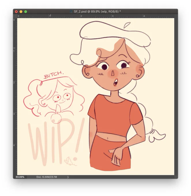 six fanart wip ;____; 