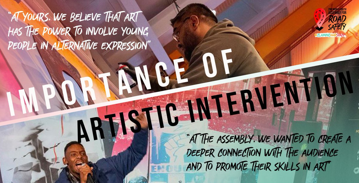 ClaiminOurSpace's tweet photo. Art played a very important role during the WYA! 🎨 From the backdrop to the live performances, the WYA artistic intervention allowed the participants to connect with road safety creatively 👏

Check out the report here: https://t.co/y96MCvDXwu

#WYARoadSafety #ClaimingOurSpace🚦 https://t.co/jngxJeknzu