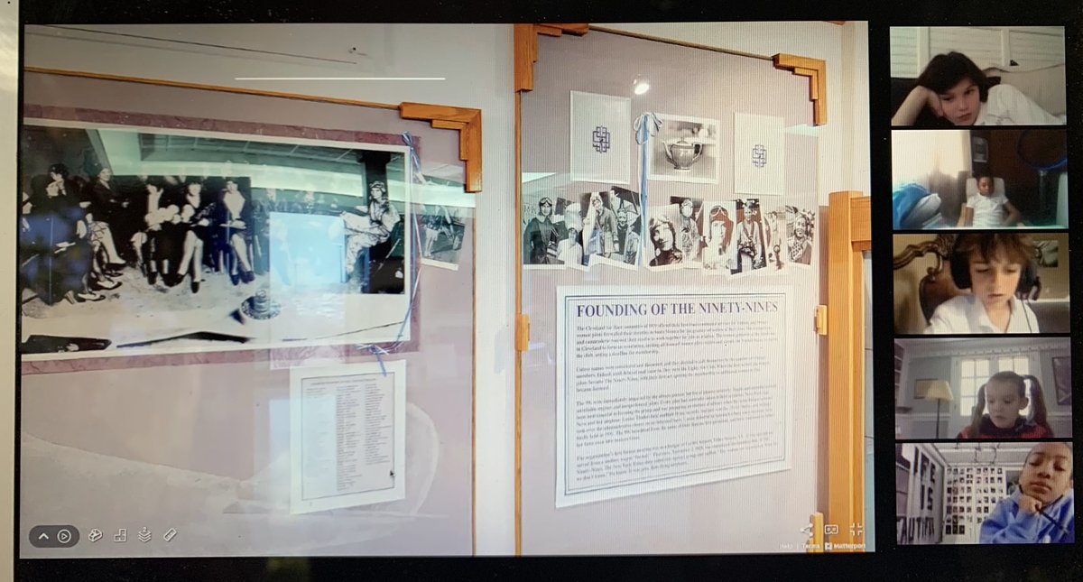 LMPS519's tweet photo. 3rd grade Virtual Field Trip to the 99’s Museum of Women Pilots with our tour guide Mr. Hunton! https://t.co/ZXMICz2JiF