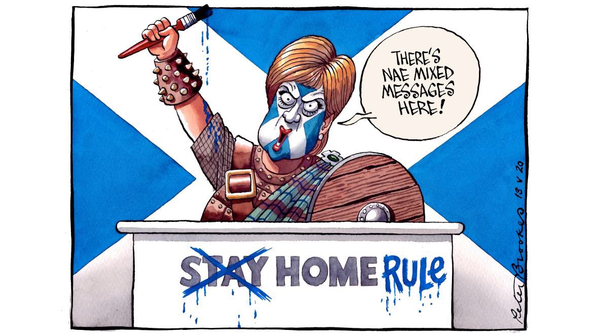 My cartoon Wednesday @TheTimes on what’s behind everything she does....#NicolaSturgeon #SNP #COVID19