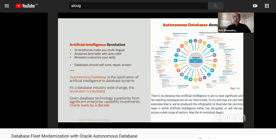 oracledbwr's tweet photo. Topic:-Database Fleet Modernization with Oracle Autonomous Database 
Artificial intelligence revolution
Link to Join:-https://t.co/MpM8777oLB
 #aiougwebinar @oracledbwr @oracleugs @OracleDevs
 @oracleace @OracleCloud @groundbreakers @OracleDatabase @AIOUG  @aioug_chennai https://t.co/JVM5IoZcCG