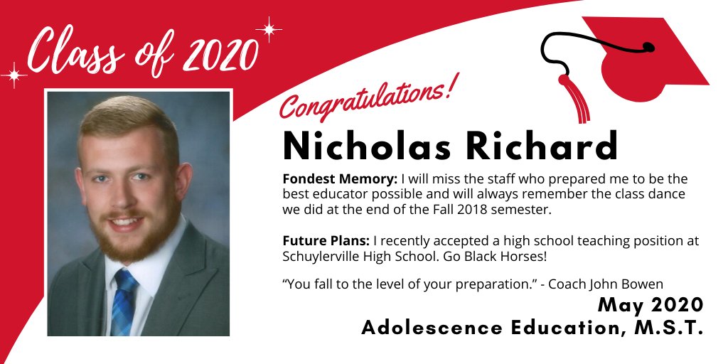 Pburgh_Branch's tweet photo. The #Classof2020 #Spotlight shines on Nicholas Richard, eager to share news of his new teaching position! #Congratulations #classof2020strong https://t.co/3fTSsj9YZD