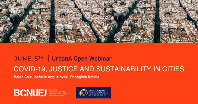 📢Join <a href="/arena_urban/">arena_urban</a>'s upcoming webinar💻 (5 June, 14.30 CET) to discuss how #COVID19 has exacerbated #urban #environmental &amp; #health #inequalities and how it can be a unique chance to create more #just &amp; #sustainable urban futures
More info &amp; registration: bit.ly/35QTB1y
