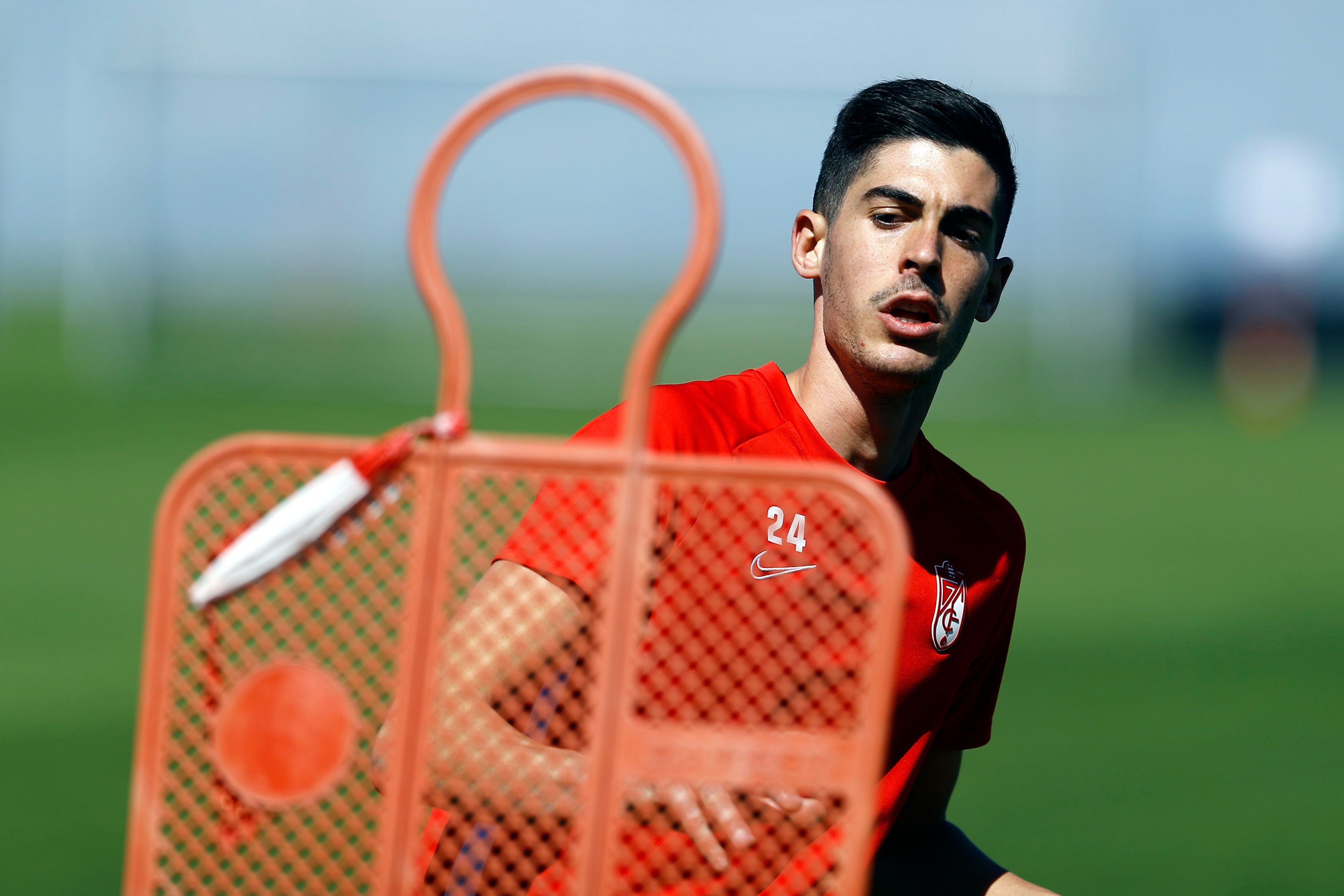 Carlos Fernández, en la sesión del Granada (Foto: GCF).
