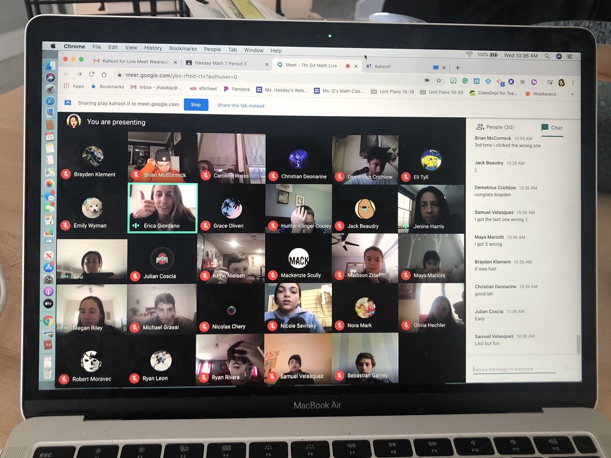 MsHasdayEMS's tweet photo. First weekly Math 7 game day! We invited the entire 7th grade to compete against each other to review our virtual graphing unit! Congrats to our winners! @MsGiordano @megan_riley10 @jharri111 https://t.co/LsKzdH2E9I