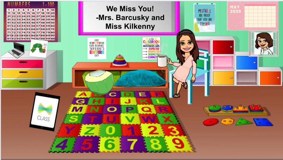 Yesterday I worked on creating a virtual classroom to greet our students with for our morning meeting! <a href="/mbarcuskyWTE/">Marian Barcusky</a> Big shoutout to @MissNunanWTE for giving me the idea. ☺️ #teamWTE <a href="/WTEPTO/">Westtown-Thornbury PTO</a> 💙🤍
