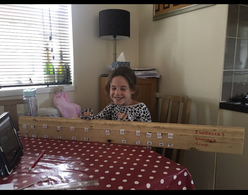 wclpsyear3's tweet photo. When your dad is that cool he builds you your own timetables stick! #8timestable #fun https://t.co/cCRoTNkjd8