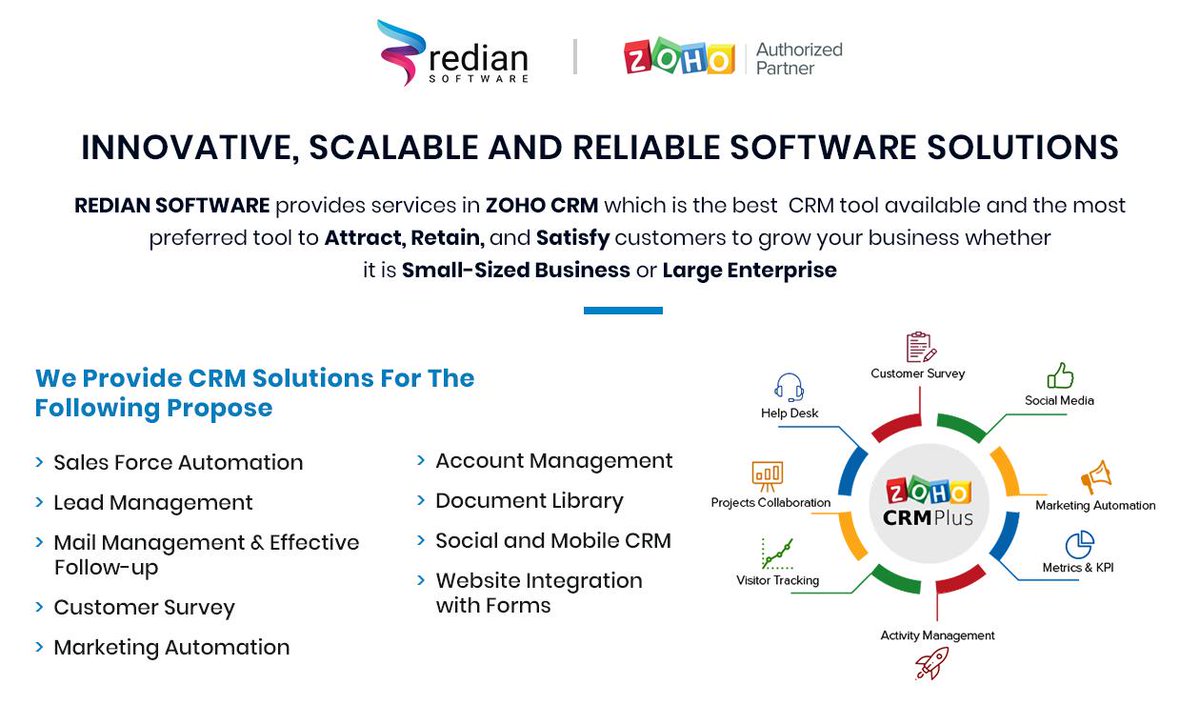 rediansoftware's tweet photo. #zohoCRM is one of the leading cloud-based #crmsolution offering various integrations and features for any business. Read more about the offerings at #Zoho CRM by Redian Software https://t.co/cr4Idiw9EP
#crmsoftware #websiteintergration #crm #zohocrmplus #rediansoftware https://t.co/En3I2AXeDW