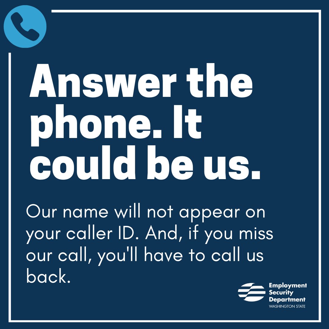 ESDwaWorks's tweet photo. This week we are committed to making outbound calls &amp; resolving claims for people who have been waiting the longest. An agent could follow up with you outside of regular business hours or on Sunday if they are working on your claim. ➡️ https://t.co/eqNGVlp7SZ https://t.co/GfvS18wBUL