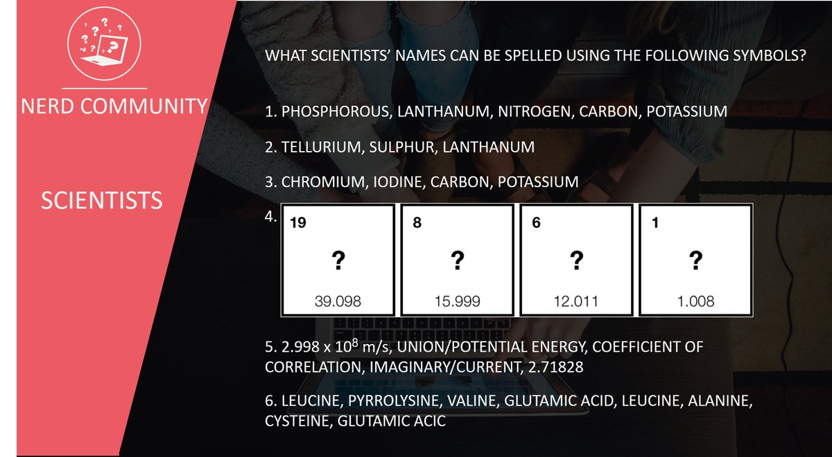nerdcommunity1's tweet photo. Name the scientists! 

#quizzing #quiz #itsatrickyone

https://t.co/KeUsCKgnCz https://t.co/J60AdJkvx7