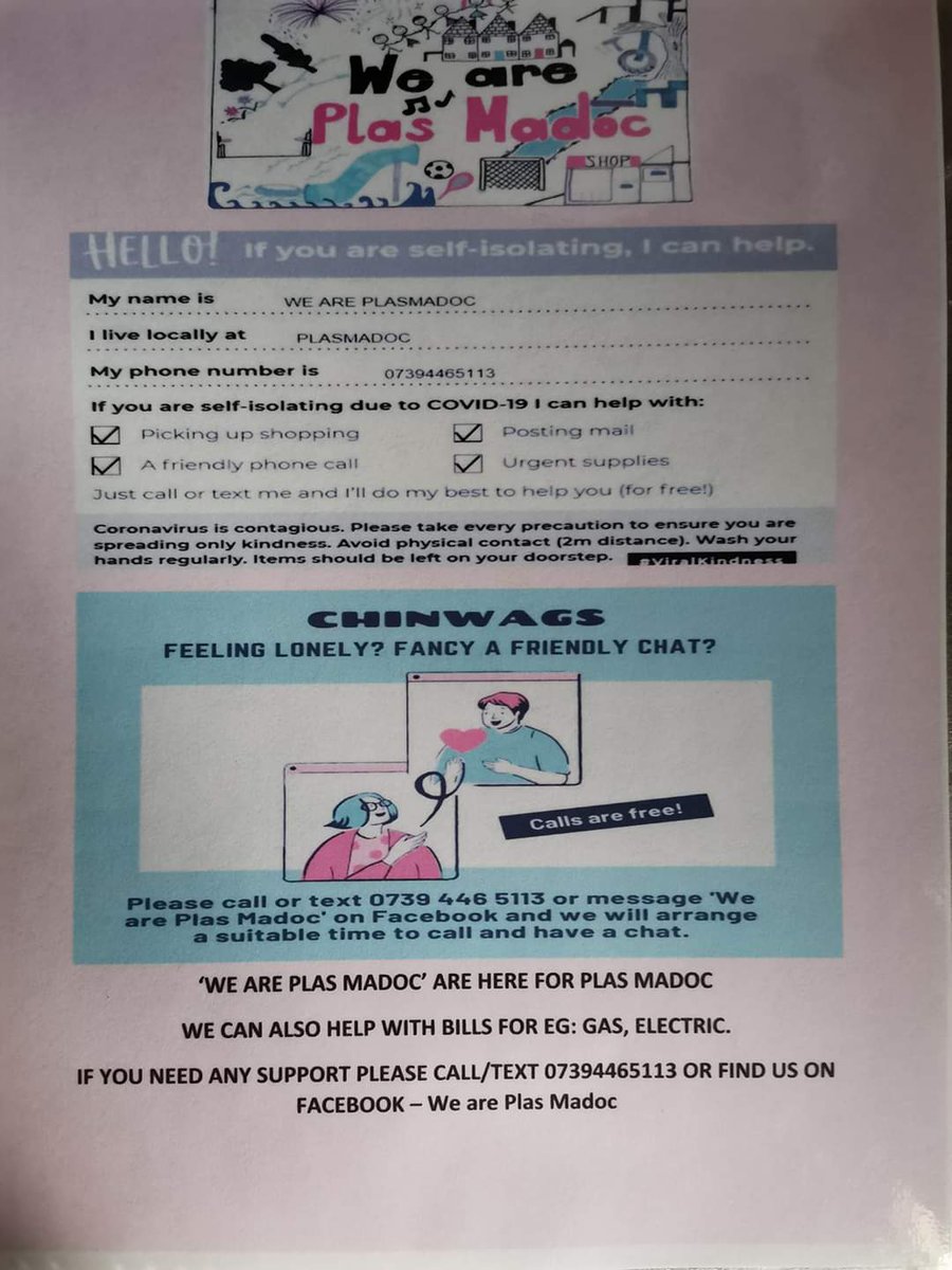 WePlas's tweet photo. Just a reminder of some of the support available for our residents #Support #HereForYou #community https://t.co/4o52PgxqHP