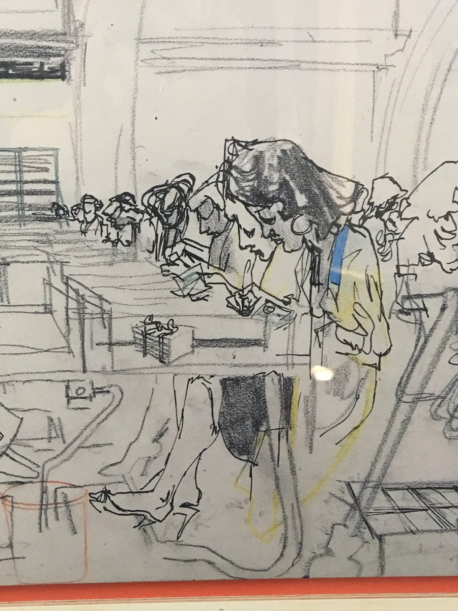 Another hidden gem is  @boemuseum they have fascinating exhibitions, this one on artist Feliks Topolski showed how his drawings captured processes at the bank and social change. Here the women checked bank notes by hand. A beautiful building too!  #MuseumsUnlocked