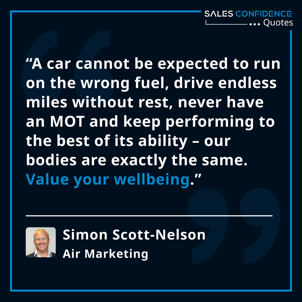 Salesconfidence's tweet photo. A simple reminder to be kind to your mind today 🧠❤️

- @SScottNelson, @airmarketinggrp 

#SalesConfidence #TemaAir #Wellbeing #MentalHealth https://t.co/1cgR4SoUl3