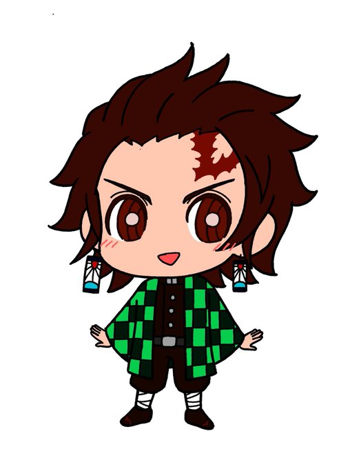 憂也(アトリエゆうやけ)さんがTwitterに投稿した竈門炭治郎(鬼滅の刃)のイラスト。