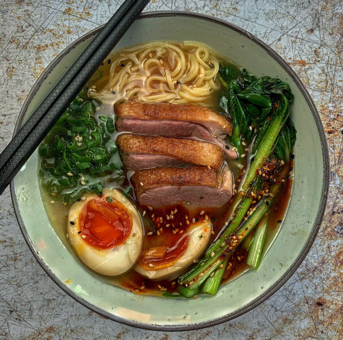 A thread of My lockdown home cooking. https://Instagram.com/marcus_co... Duck ramen.