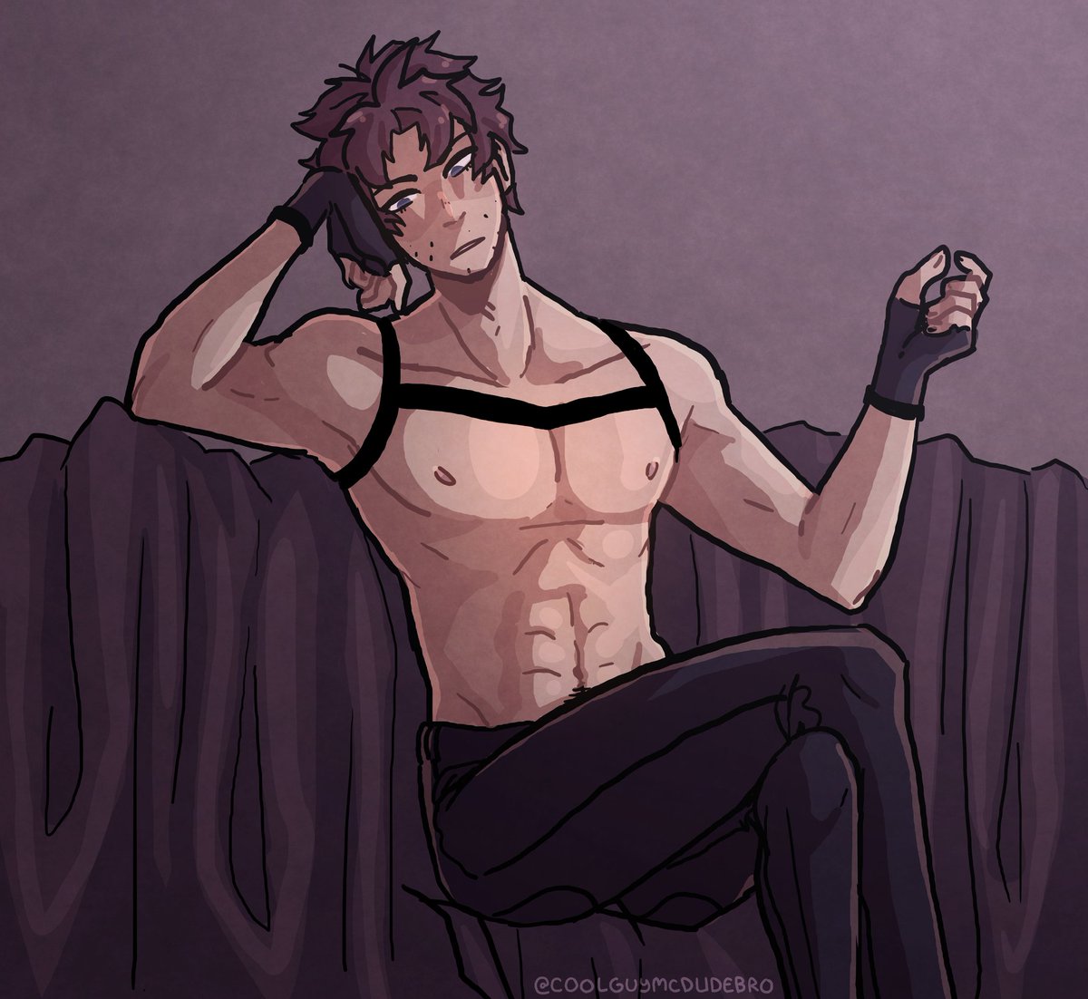 finally, oda tiddies
2 versions because GOD he looks good in a chest harness