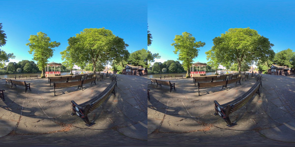 simcoemedia's tweet photo. A few #3D180 images taken around the #RiverDee in the city of #Chester in #England. Created with a #VuzeXR camera, these images can be viewed with an #OculusRift, #HTCVive and #SamsungVR headset.
#VirtualReality #Vuze #Humaneyes #ChesterTweets #Cheshire #relax #dailyexercise https://t.co/RHDasxuq82