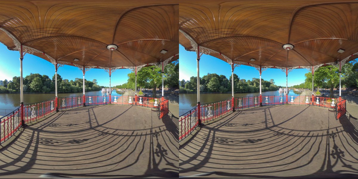 simcoemedia's tweet photo. A few #3D180 images taken around the #RiverDee in the city of #Chester in #England. Created with a #VuzeXR camera, these images can be viewed with an #OculusRift, #HTCVive and #SamsungVR headset.
#VirtualReality #Vuze #Humaneyes #ChesterTweets #Cheshire #relax #dailyexercise https://t.co/RHDasxuq82