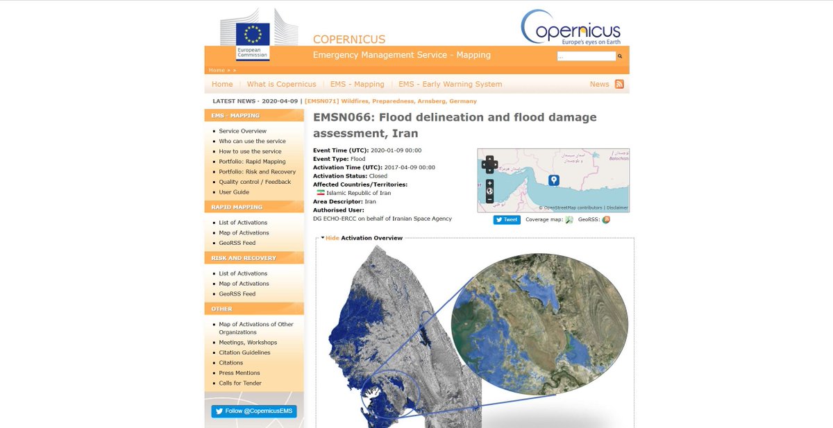 our last work to support our prime <a href="/IndraCompany/">Indra</a>, for the new request of the <a href="/EU_ScienceHub/">Testing</a> to activate the <a href="/CopernicusEMS/">Copernicus EMS</a> Risk&amp;Recovery FLEX component, is a good opportunity to remind this great FREE &amp; OPEN tool for all the Civil Protection authorities emergency.copernicus.eu/mapping/list-o…