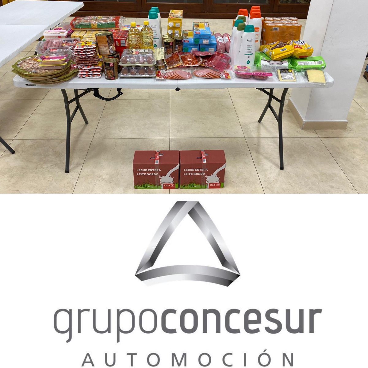 En el día de ayer recibimos por parte de los trabajadores del departamento BDC del grupo Concesur y Fervial, la donación de alimentos para las familias que la Hermandad está colaborando en estos tiempos difíciles.
Queremos agradecer a dichos trabajadores su generosa aportación.