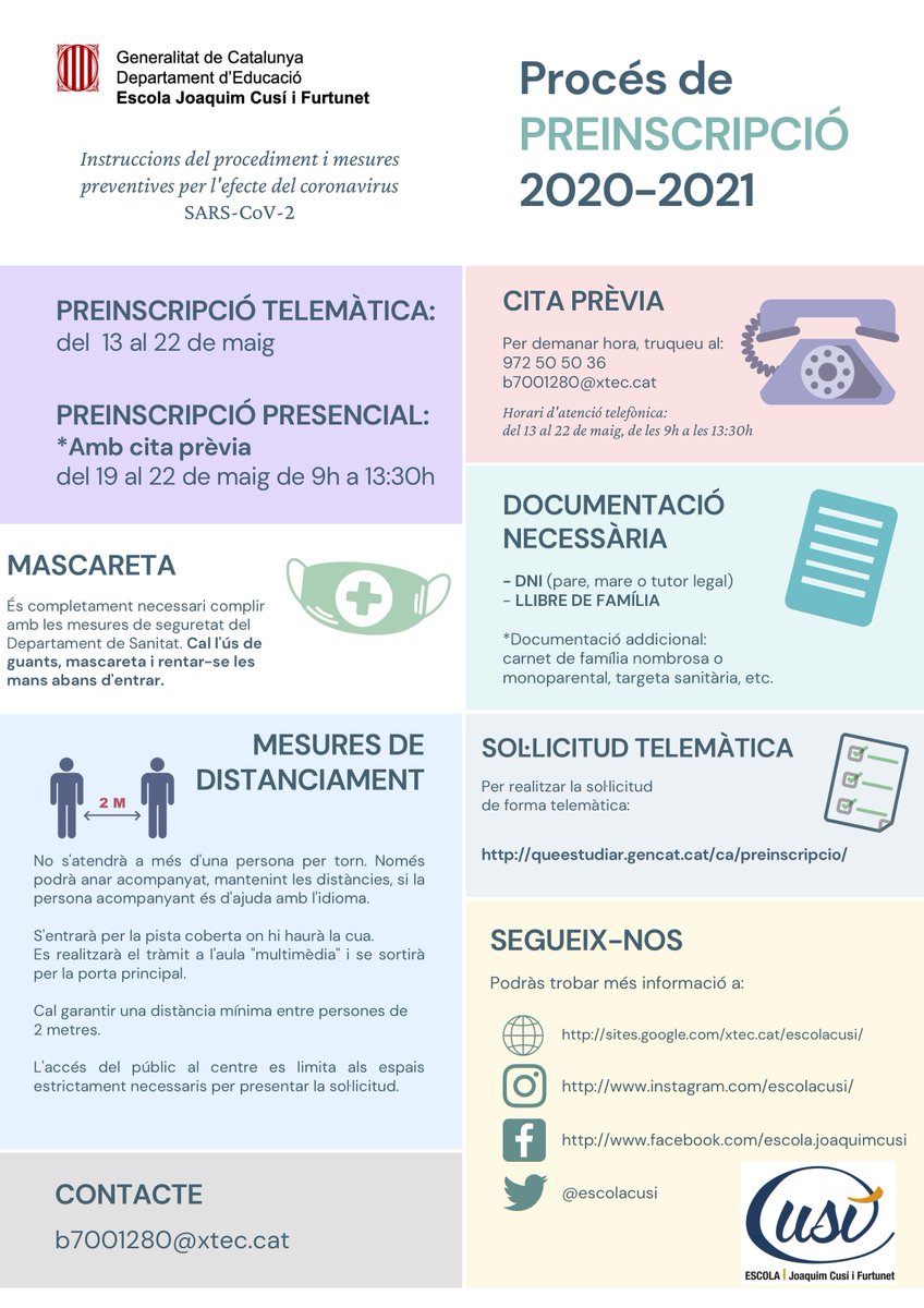 escolacusi's tweet photo. preinscripció 19-20 a l'escola Joaquim cusí https://t.co/ehD6vzNj6g