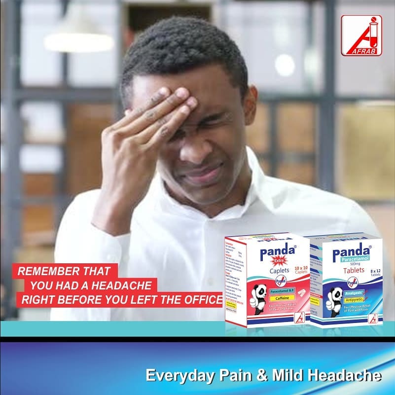 AfrabChem's tweet photo. Remember Panda®Paracetamol is popularly known for its quality and effectiveness against mild to severe pain and feverish conditions.
#EverydayPain 
#Fever
#Headache https://t.co/yarrHIeapr