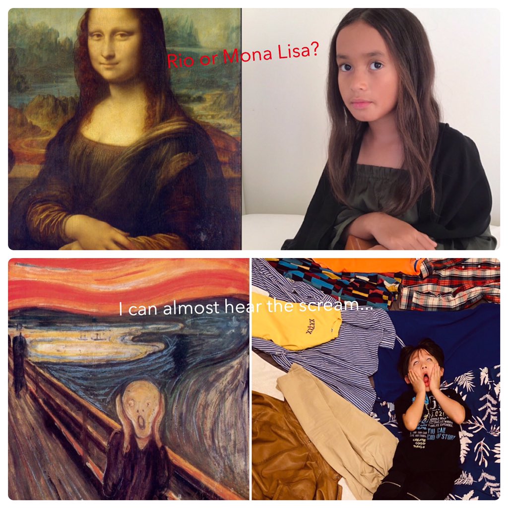 ReptonADYr2's tweet image. Hawks and Peacocks class have been working hard this week to recreate a famous piece of work in the Getty Museum Challenge.  Great work to everyone trying this.  #RADRemoteLearning #GettyMuseumChallenge #Creativity