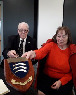 GrasshoppersLDN's tweet photo. John Crotty pre-lockdown received his 30 year service award from @MiddlesexRFU. John joined @GrasshoppersLDN in the 1950s playing at all levels &amp; serving on many committees #bleedgreen #keeprugbylocal #rugbyfam https://t.co/qKvBFA9cAT