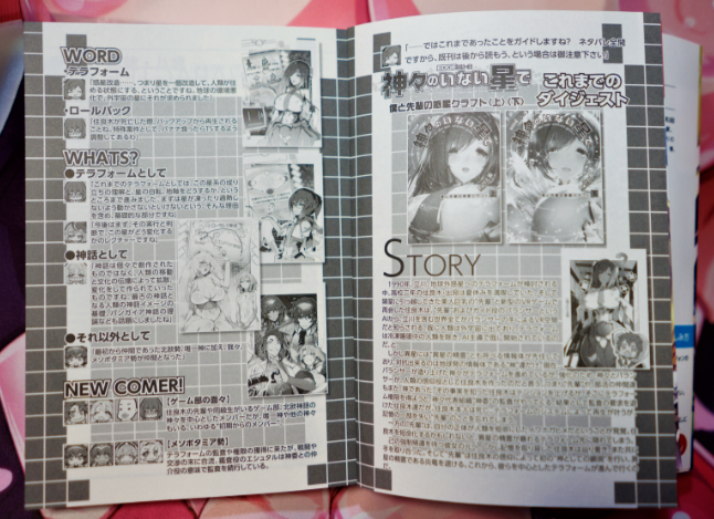 神々ってどんな話よって人には、こんな感じで。
チョイと訳有りの神様どもと、90年代模した世界を拠点に新天地の惑星をテラフォームする、反則技多用の天地創造です。
このウハーン編から読んでもいいように既刊ダイジェストやガイド、人物紹介もあるので、気兼ねなく手にとって頂ければ、と。