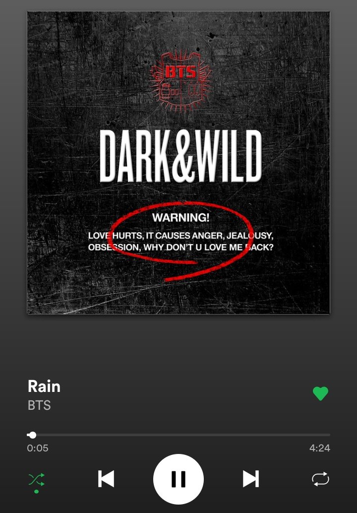 Rain (Dark & Wild - 2014) #BTS    #방탄소년단    @BTS_twt 