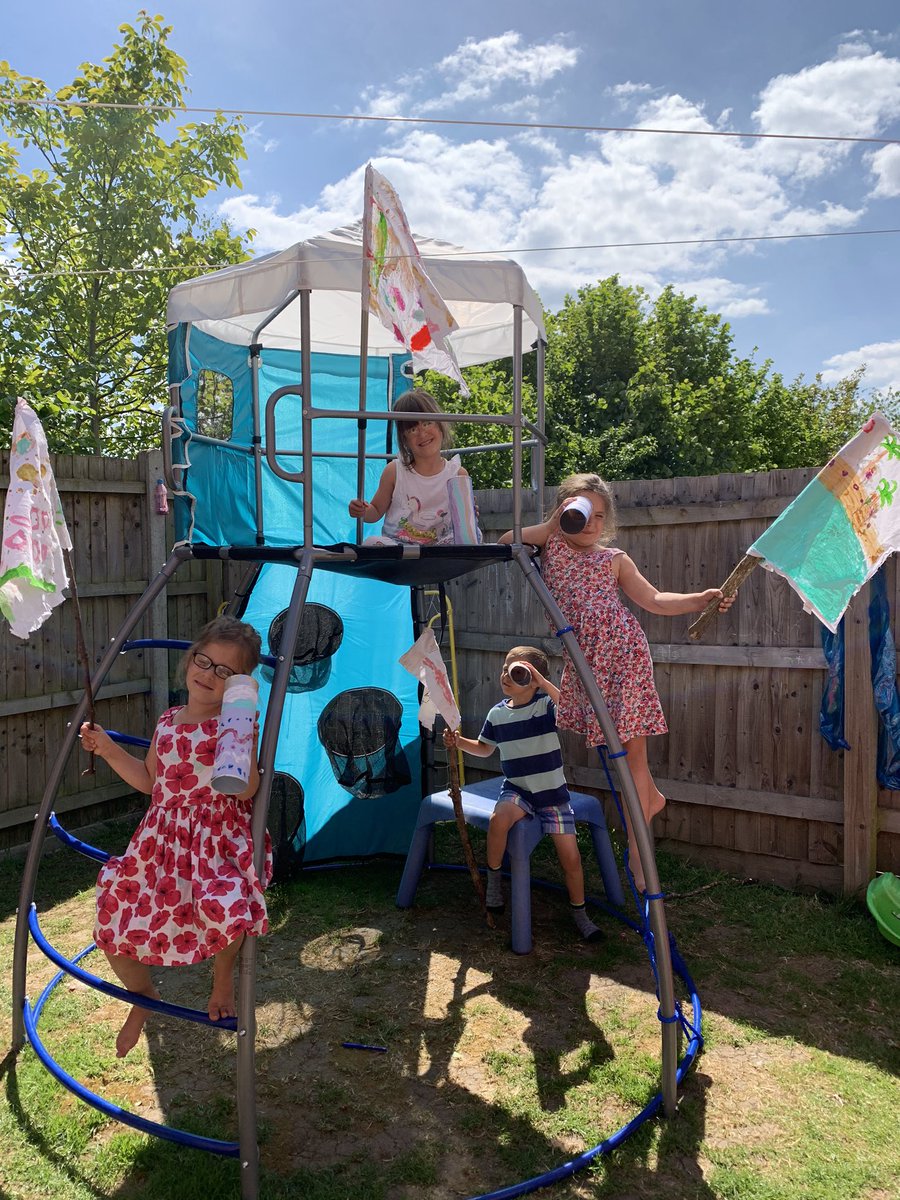 Leah_Binx's tweet photo. @H_E_P_S ahoy flags and telescopes made by all, we have clapping, fireworks, garden party and beach party #hepsathome https://t.co/FiO8l53YPA
