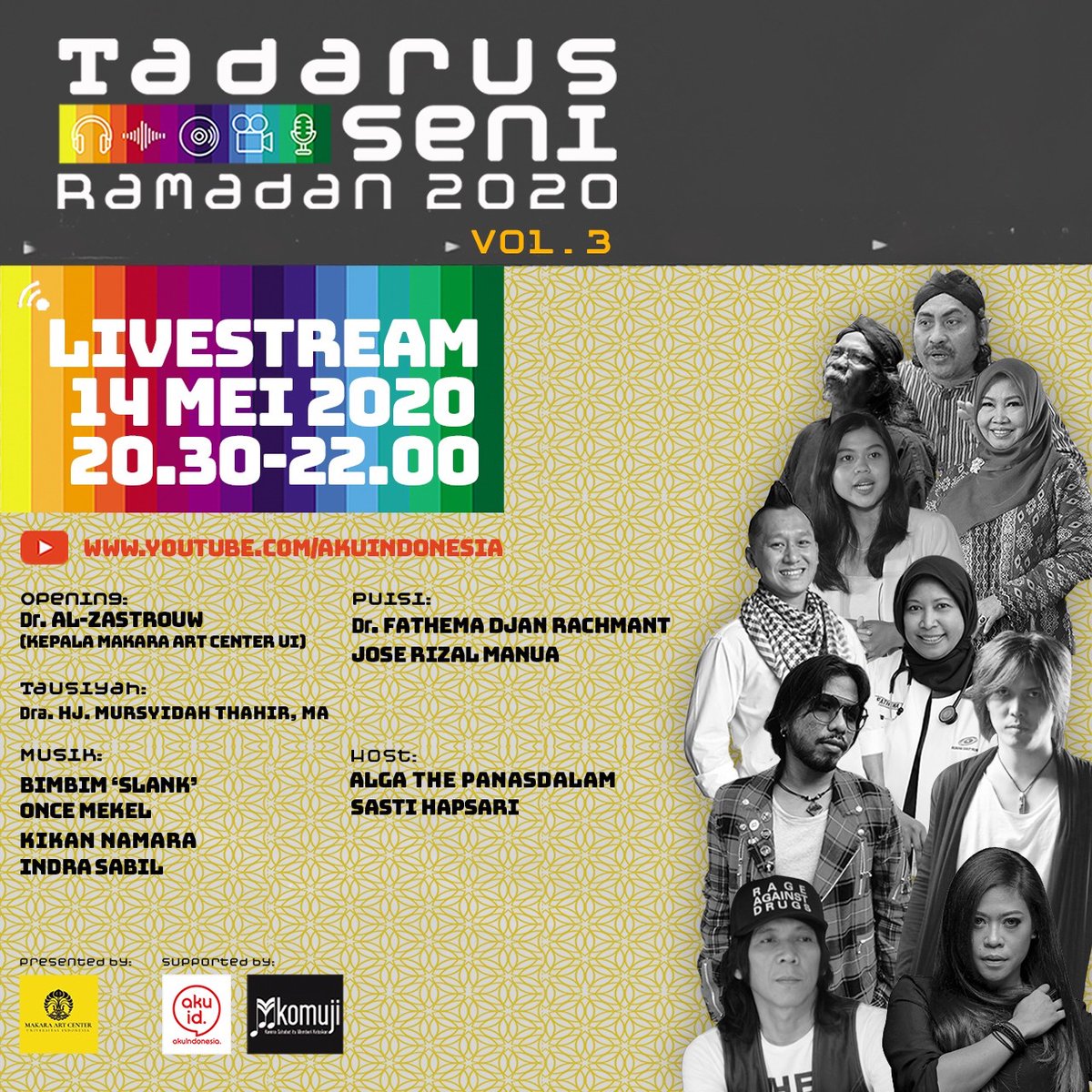 JulinaKwan1's tweet photo. Yuk! Langsung Klik Link di bawah ini ⬇️ :
https://t.co/HIwrT36OAP dan nyalakan lonceng pengingat agar tidak ketinggalan jadwal live nya! 
.
Cek juga link berita ini ya https://t.co/itI8tURYqf
#TadarusSeni #DiRumahAja https://t.co/2MrIG3cg1W