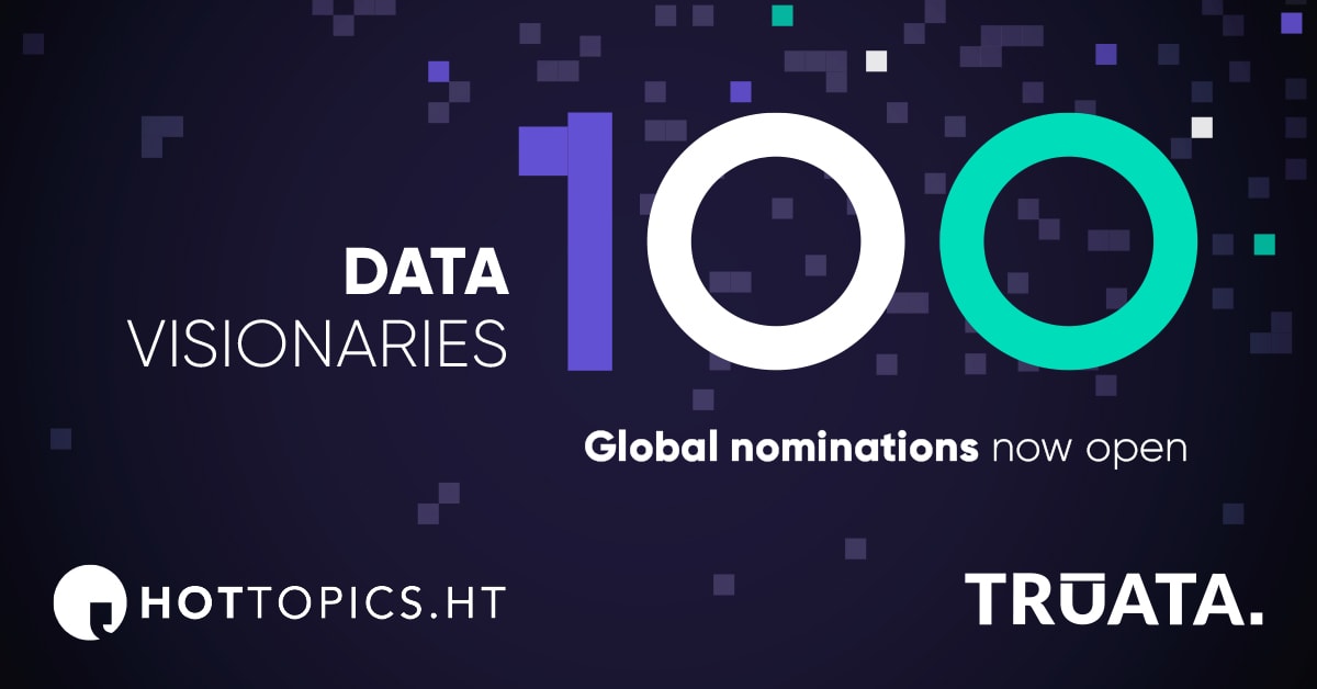 BernardMarr's tweet image. I’m excited to be judging the Global Top 100 #DataVisionaries for @Truata.

Deadline has been extended to 22 May, if you know anyone who’s #transformed businesses by unlocking the #value of #data with #privacy at the centre, nominate them! &amp;gt; bit.ly/2WnHN3G

#Top100DV
