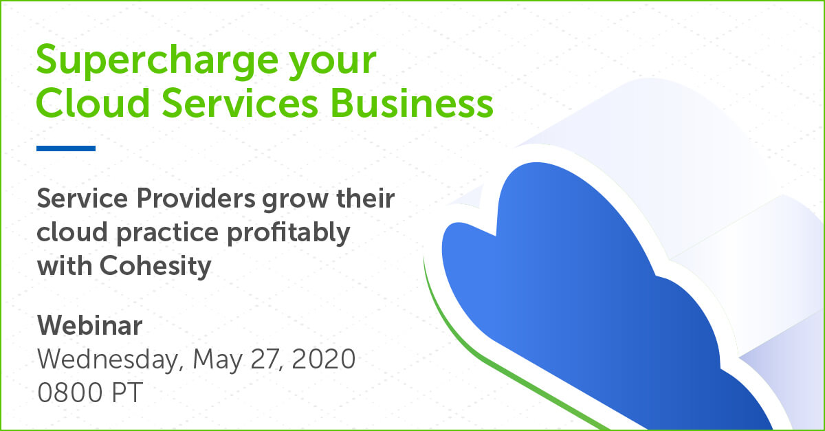 Learn how Cohesity is helping Service Providers across the world grow their business rapidly and profitably at this May 27 webinar. Register today: cohesity.co/3buzx6y #MSP #cloud