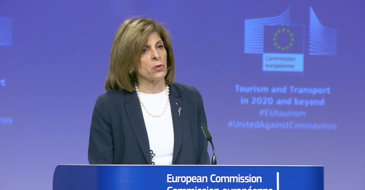 EU Health Commissioner  @SKyriakidesEU outlining now the conditions for opening  #tourism:COVID cases decreasing and stabilized for some timeSufficient hospital capacity for both locals and touristsSufficient testing capacities at large scaleContact tracing in place