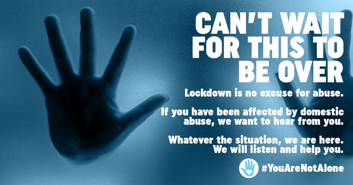 There is no excuse for domestic abuse. Services want to hear from you and are ready to listen and help. 
Find services to help you at youarenotalone.online
#YouAreNotAlone