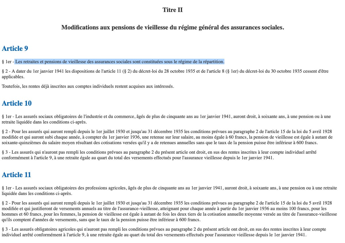 Le hold-up fut concrétisée par la loi du 14 mars 1941 instaurant l’Allocation au vieux travailleurs salariés (l’AVTS), catalyseur de la Caisse Nationale d’Assurance Vieillesse des Travailleurs Salariés, encore en fonction aujourd’hui sous l’acronyme CNAV https://www.legislation.cnav.fr/Pages/texte.aspx?Nom=LOI_14031941