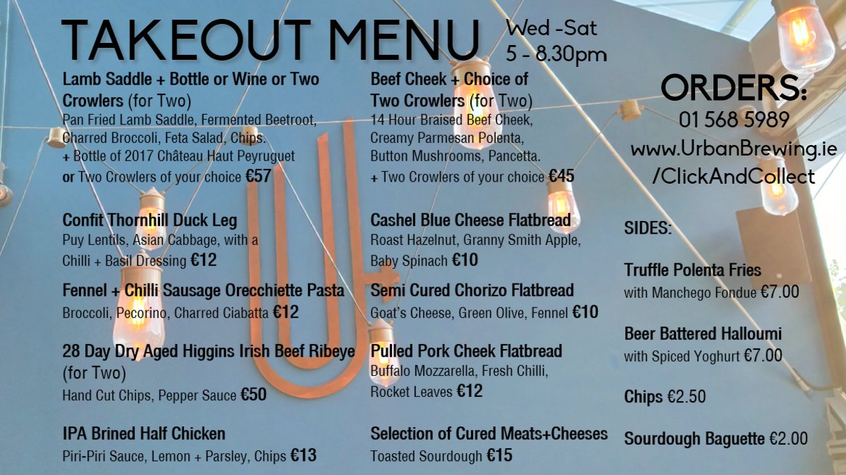 ubrewingdublin's tweet photo. Have you seen our delicious new menu? 👀 Order for collection on https://t.co/BgtNIR7x2N https://t.co/PHuVx3D1tO