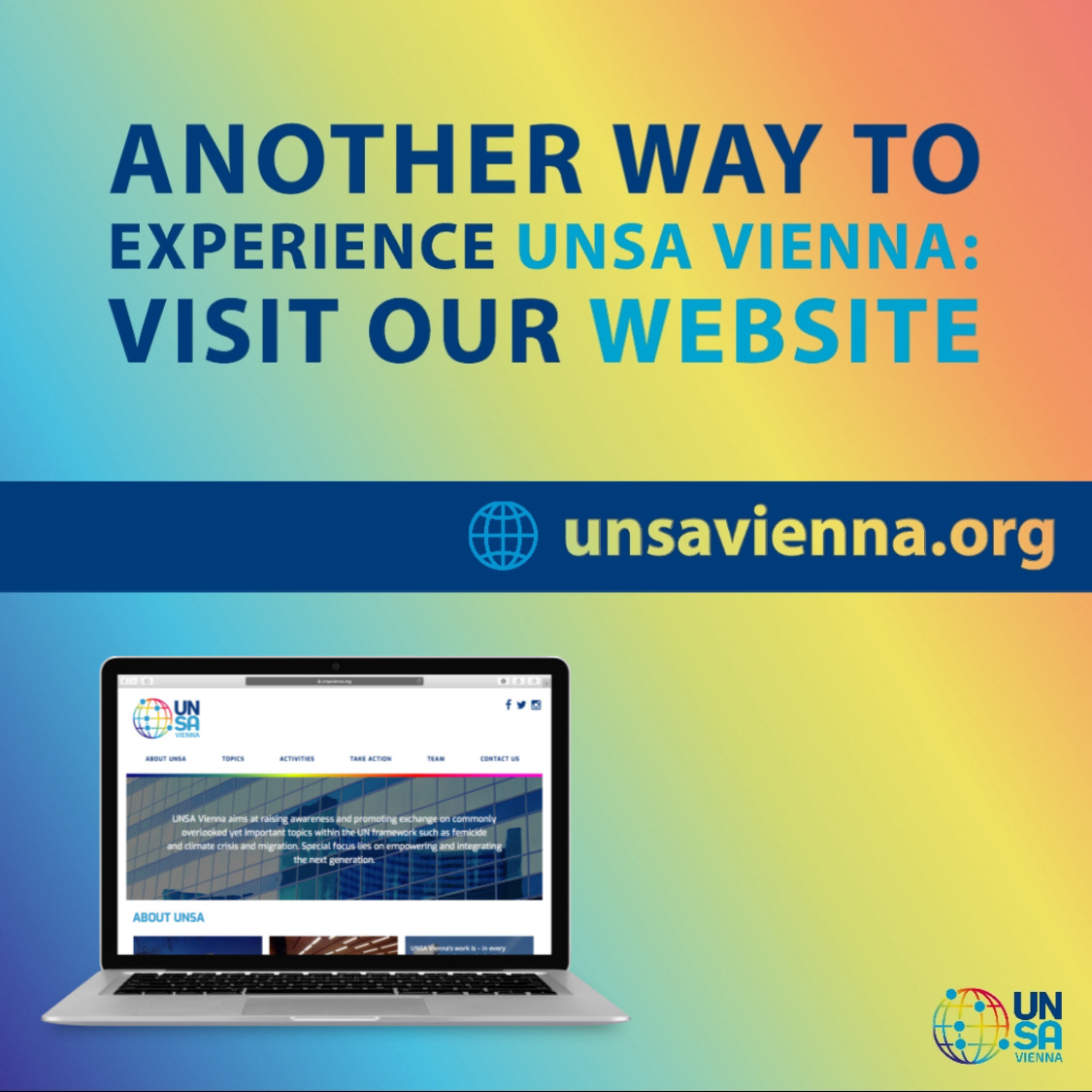 unsavienna's tweet photo. We are more than happy to announce that you can now connect with us via https://t.co/SEzh2bhrVW ! 💪🌐
Criticism concerning the website is appreciated and welcomed at any time. ☺️🤓✅
#UNSAViennaApproved #QualityIsNeverAnAccident #Metamorphosis #ConstantlyGrowing https://t.co/Y0rDiA8i8d