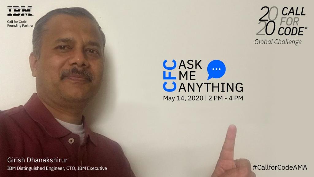 IBM India (@ibm_in) on Twitter photo Here's @GirishDtweets, #IBM Distinguished Engineer, CTO, IBM Executive, reminding us that we've got less than a day to the #CallforCodeAMA session.
Are you ready with your questions on #CallforCode? Join us tomorrow between 2-4PM here, on Twitter.
<a href="/Krishnac71/">Krishna Balaga</a> <a href="/mritun82/">Mritunjay Vishwakarm</a> Here's @GirishDtweets, #IBM Distinguished Engineer, CTO, IBM Executive, reminding us that we've got less than a day to the #CallforCodeAMA session.
Are you ready with your questions on #CallforCode? Join us tomorrow between 2-4PM here, on Twitter.
<a href="/Krishnac71/">Krishna Balaga</a> <a href="/mritun82/">Mritunjay Vishwakarm</a>