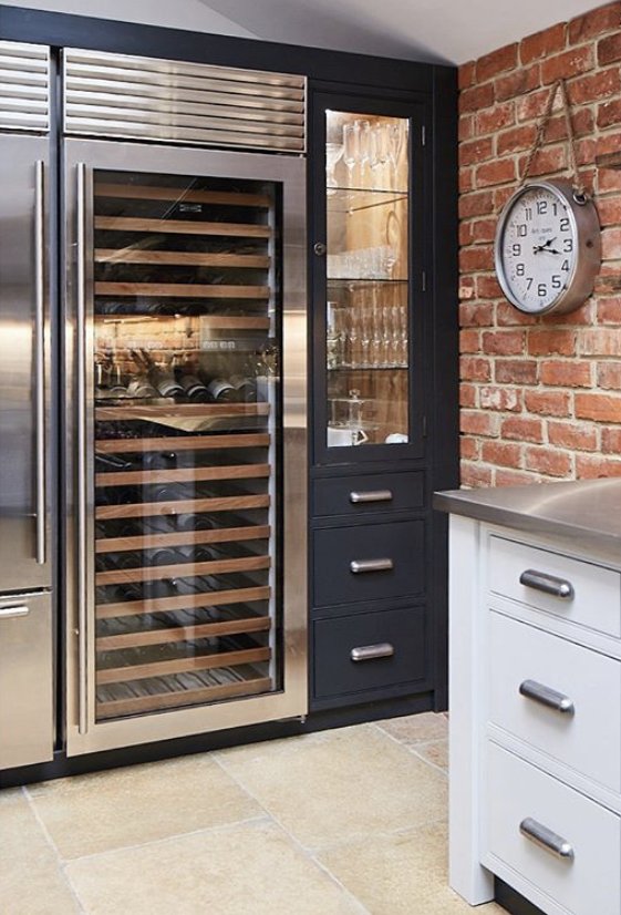 Our 762mm wide wine storage unit ICBBW-30 has capacity for 146 bottles, such as in the @themaincompany showroom. #SubZeroWolf